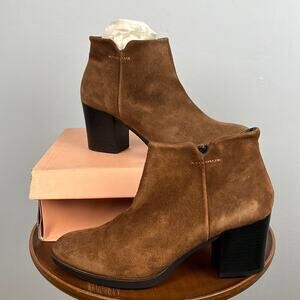 Eric Michael women’s brown leather ankle boot new in box size 41